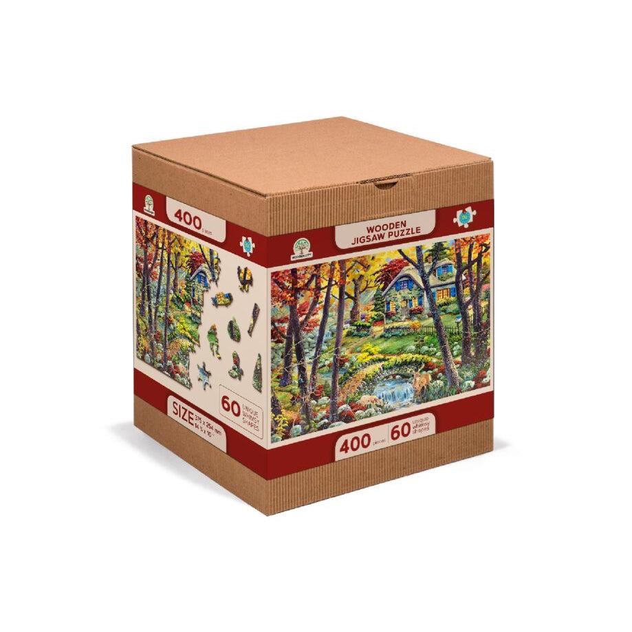 A Cottage in the Woods 400 Piece Wood Jigsaw Puzzle Wooden City (ONLINE ORDER ONLY)
