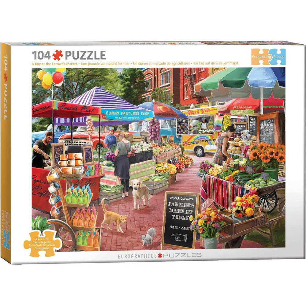 A Day at the Farmer's Market 104 Connecting Pieces Jigsaw Puzzle Eurographics (ONLINE ORDER ONLY)