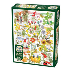 A Happy Gnome Life 1000 Piece Jigsaw Puzzle Cobble Hill (ONLINE ORDER ONLY)