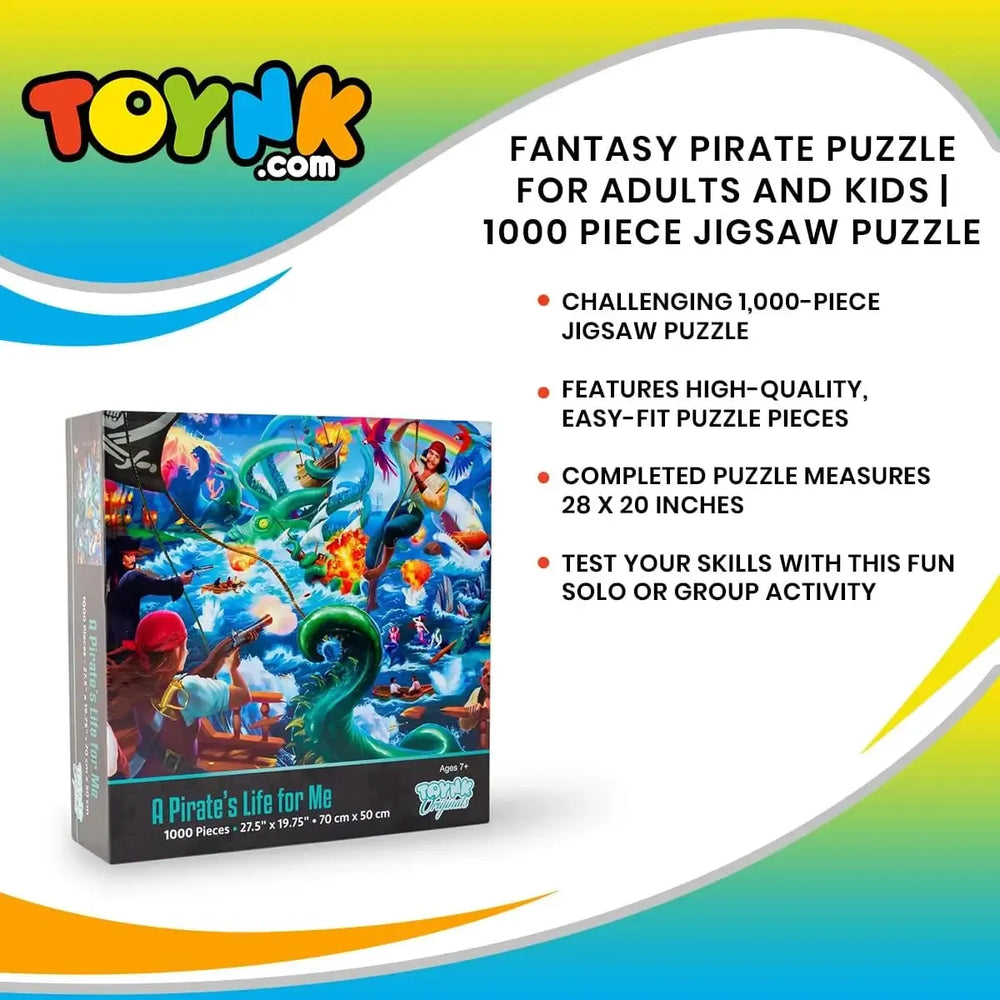 A Pirate's Life for Me 1000 Piece Jigsaw Puzzle Toynk