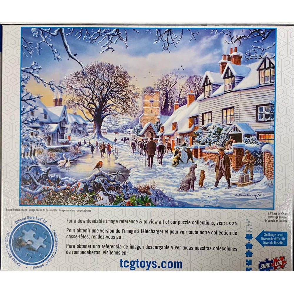 A Village in Winter Art Gallery 1000 Piece Jigsaw Puzzle Sure Lox (ONLINE ORDER ONLY)