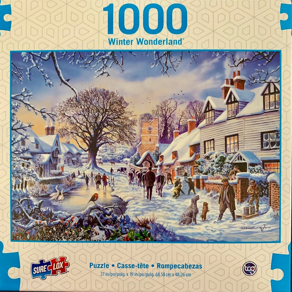 A Village in Winter Wonderland 1000 Piece Jigsaw Puzzle Sure Lox (ONLINE ORDER ONLY)