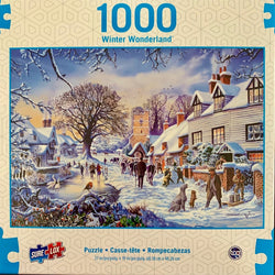 A Village in Winter Wonderland 1000 Piece Jigsaw Puzzle Sure Lox (ONLINE ORDER ONLY)