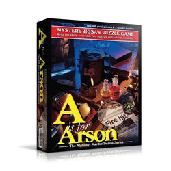 A is for Arson Set of 2 500 Piece Mystery Jigsaw Puzzles TDC
