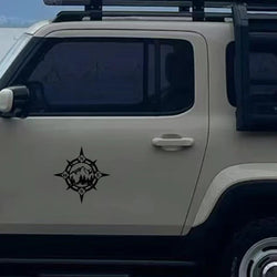 Camping Compass stickers,mountains and woods,Car Stickers, Vinyl Decals - For Cars, Trucks, Walls, Laptops, Windows, Motorcycles (ONLINE ORDER ONLY)