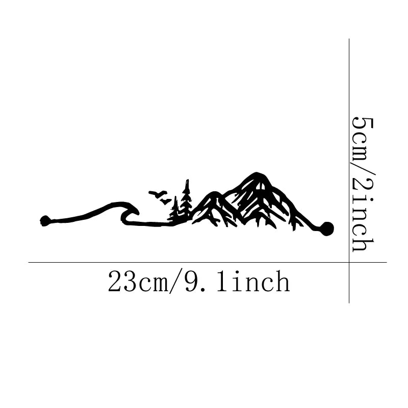 Waves and Snowy Mountains Stickers, Car Stickers, Vinyl Decals - For Cars, Trucks, Walls, Laptops, Windows, Motorcycles, Bumpers (ONLINE ORDER ONLY)