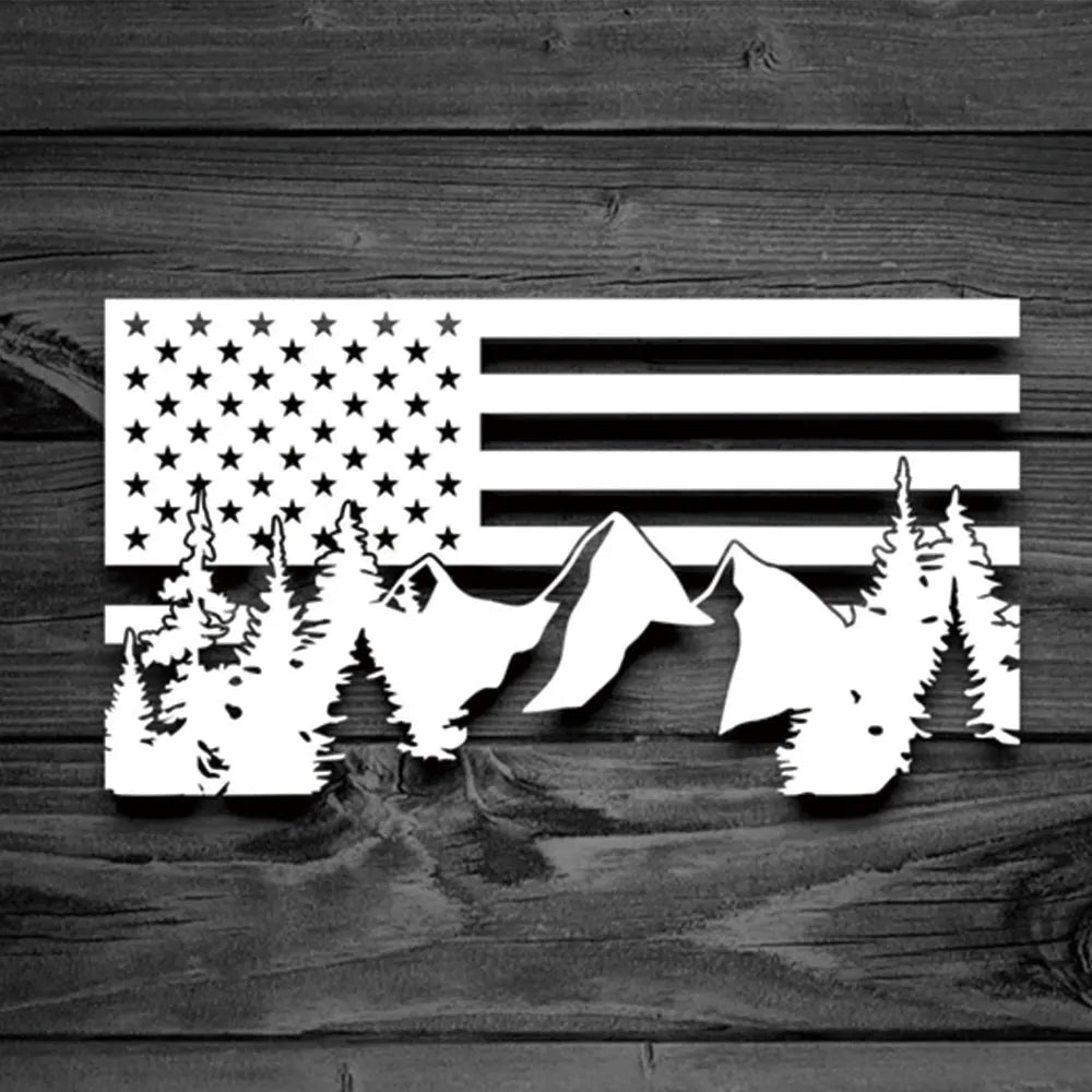 American Flag Aar Stickers PVC Natural Forest Window Decoration Creative Decals Automobile Styling Interesting Vinyl Decals (ONLINE ORDER ONLY)