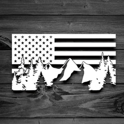 American Flag Aar Stickers PVC Natural Forest Window Decoration Creative Decals Automobile Styling Interesting Vinyl Decals (ONLINE ORDER ONLY)