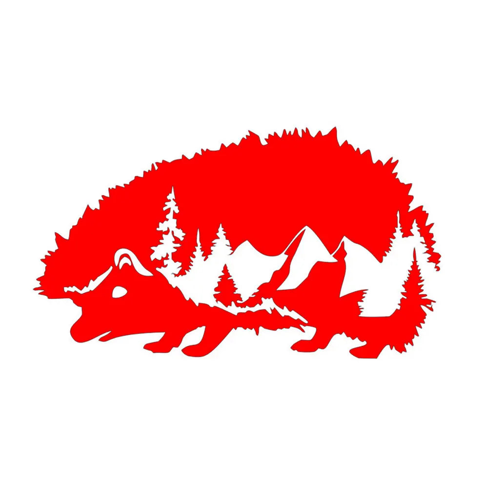 Fun Hedgehog Car Stickers Notebook Stickers Adventure Animals Natural Forest PVC Auto Spare Parts  Decorate Window Vinyl Decals (ONLINE ORDER ONLY)