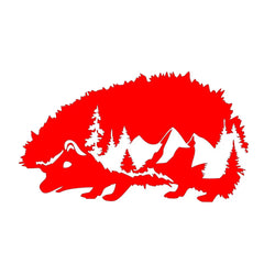 Fun Hedgehog Car Stickers Notebook Stickers Adventure Animals Natural Forest PVC Auto Spare Parts  Decorate Window Vinyl Decals (ONLINE ORDER ONLY)