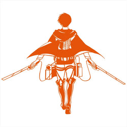 Anime Car Sticker Window Decoration  Laptop Stickers Attack On Titan Levi Style Personality Creative Die Cutting PVC Vinyl Decal (ONLINE ORDER ONLY)