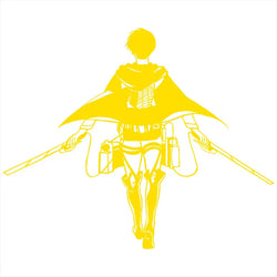 Anime Car Sticker Window Decoration  Laptop Stickers Attack On Titan Levi Style Personality Creative Die Cutting PVC Vinyl Decal (ONLINE ORDER ONLY)