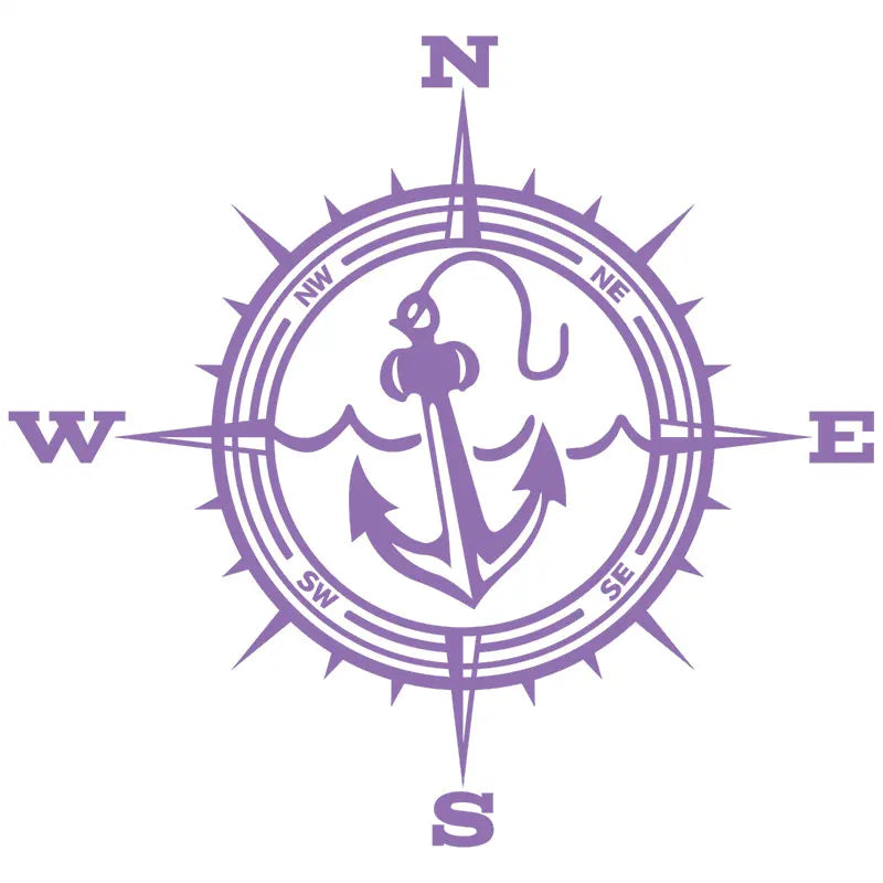 Anchor Car Sticker Adventure Travel Pirate Ship The Compass PVC Laser Stickers Voiture The Window Decoration Vinyl Decal (ONLINE ORDER ONLY)