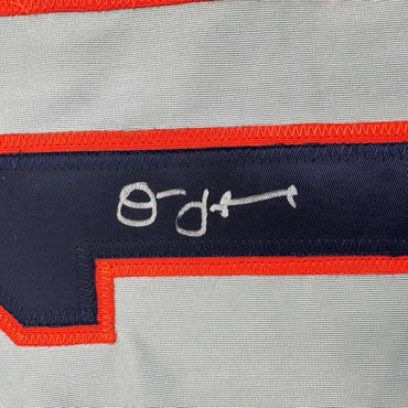 Framed Autographed/Signed Jim Leyland 35x39 Detroit Grey Baseball Jersey JSA COA (ONLINE ORDER ONLY)