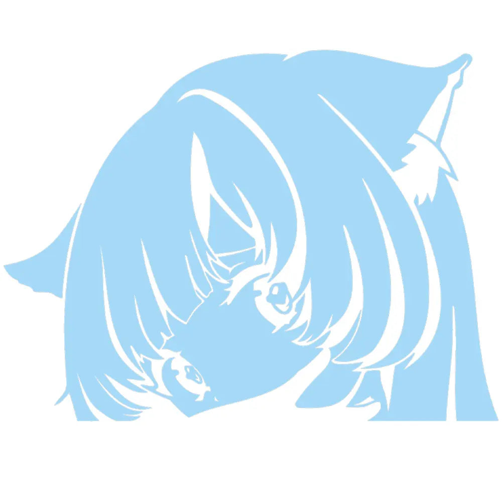 Cat Girl Peek Car Sticker Anime Auto Parts Stickers Cartoon Laser PVC Waterproof Die Cutting Vinyl Decals (ONLINE ORDER ONLY)