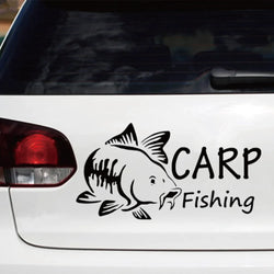 Carp Fishing Car Stickers Fun Windshield Window Bumper Decoration Waterproof Sun Protection Reflective Vinyl Decals (ONLINE ORDER ONLY)