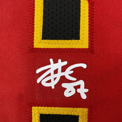 Framed Facsimile Autographed Travis Kelce 35x39 Kansas City Black Reprint Laser Auto Football Jersey Size Men's XL (ONLINE ORDER ONLY)