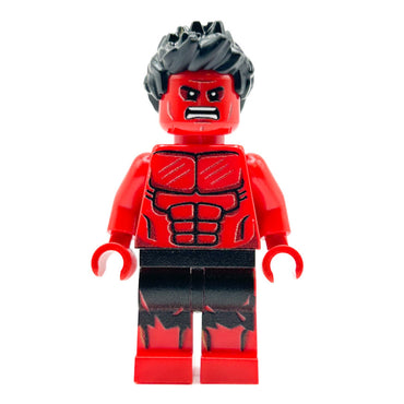 Custom Red Hulk Marvel Minifigure made using LEGO parts - B3 Customs (Online Order Only)
