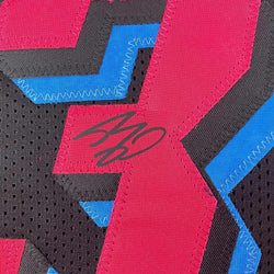 Framed Facsimile Autographed Shaquille Shaq O'Neal 35x39 Miami Black Vice City Reprint Laser Auto Basketball Jersey (ONLINE ORDER ONLY)
