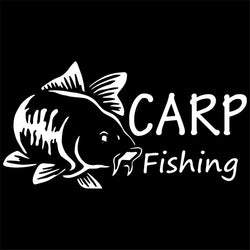Carp Fishing Car Stickers Fun Windshield Window Bumper Decoration Waterproof Sun Protection Reflective Vinyl Decals (ONLINE ORDER ONLY)