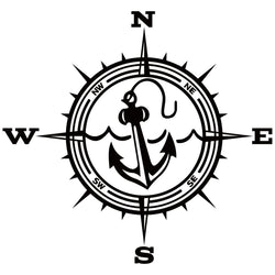 Anchor Car Sticker Adventure Travel Pirate Ship The Compass PVC Laser Stickers Voiture The Window Decoration Vinyl Decal (ONLINE ORDER ONLY)