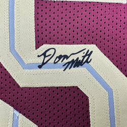 Framed Facsimile Autographed Donovan Mitchell 35x39 Cleveland Red Reprint Laser Auto Basketball Jersey (ONLINE ORDER ONLY)