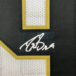 Framed Facsimile Autographed Drew Brees 35x39 New Orleans White Reprint Laser Auto Football Jersey (ONLINE ORDER ONLY)