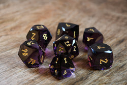 Deep Plum Multifaceted Glass Dice Set (ONLINE ORDER ONLY)