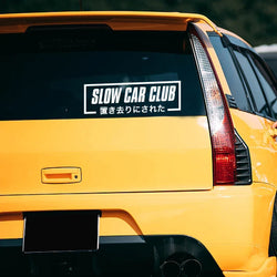 SLOW CAR CLUB Stickers,Car Stickers, Vinyl Decals - For Cars, Trucks, Walls, Laptops, Windows, Motorcycles, Bumpers Or Crafts (ONLINE ORDER ONLY)