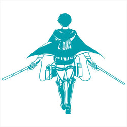 Anime Car Sticker Window Decoration  Laptop Stickers Attack On Titan Levi Style Personality Creative Die Cutting PVC Vinyl Decal (ONLINE ORDER ONLY)
