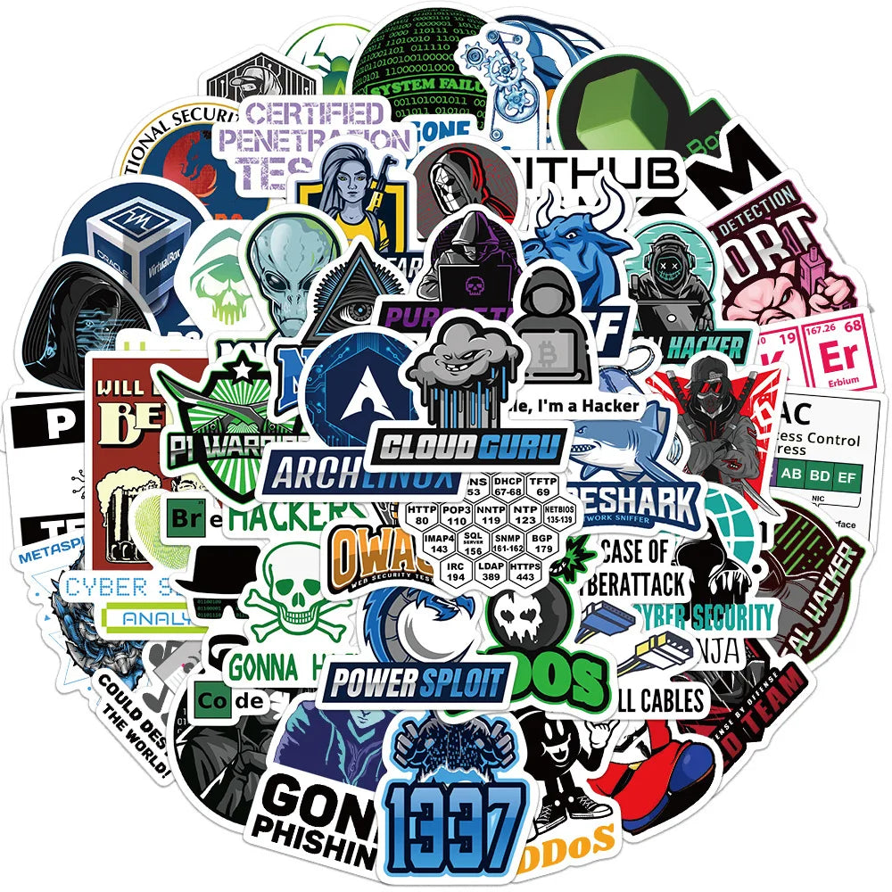 Hacking Group Logo Stickers for Laptop Phone Suitcase Fridge Luggage Car Decals (Online Order Only)