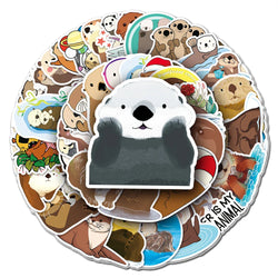 Cute Otter Stickers Pack - Waterproof Decals for Phone, Suitcase, Notebook, Car, Kids Gift (ONLINE ORDER ONLY)