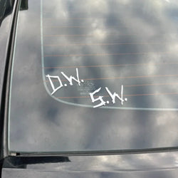 S.W.D.W. Car Stickers Supernatural Sam Winchester Dean Winchester Initials Front And Rear Stop Glass Bumper Trim Vinyl Decals (ONLINE ORDER ONLY)