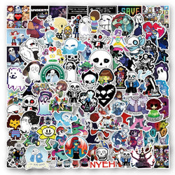 Undertale Stickers Pack: Cartoon Graffiti Decals for Laptop, Phone, Fridge, Notebook, Suitcase, Car (Online Order Only)