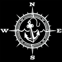 Anchor Car Sticker Adventure Travel Pirate Ship The Compass PVC Laser Stickers Voiture The Window Decoration Vinyl Decal (ONLINE ORDER ONLY)
