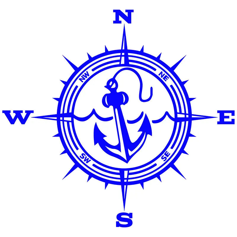 Anchor Car Sticker Adventure Travel Pirate Ship The Compass PVC Laser Stickers Voiture The Window Decoration Vinyl Decal (ONLINE ORDER ONLY)