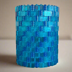 Blue Modular Vase – Built with LEGO®-Compatible Bricks (ONLINE ORDER ONLY)