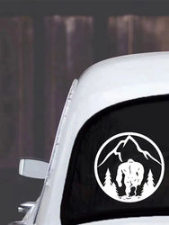 Bigfoot Car Stickers Shape Round Snowman Mountain Forest Decals Decoration Notebook Window Sun Protection And Vinyl Decals (ONLINE ORDER ONLY)