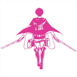 Anime Car Sticker Window Decoration  Laptop Stickers Attack On Titan Levi Style Personality Creative Die Cutting PVC Vinyl Decal (ONLINE ORDER ONLY)
