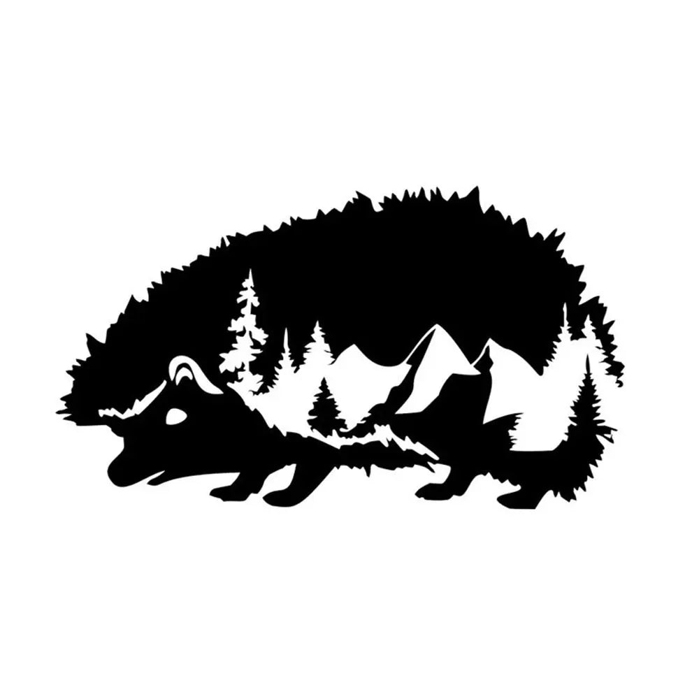 Fun Hedgehog Car Stickers Notebook Stickers Adventure Animals Natural Forest PVC Auto Spare Parts  Decorate Window Vinyl Decals (ONLINE ORDER ONLY)