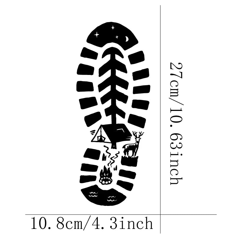 Camping shoe stickers,deer,campfire,tent  -stickers for car Trucks, Walls, Laptops, Windows, Motorcycles, Bumpers Or Crafts (ONLINE ORDER ONLY)