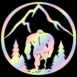 Bigfoot Car Stickers Shape Round Snowman Mountain Forest Decals Decoration Notebook Window Sun Protection And Vinyl Decals (ONLINE ORDER ONLY)