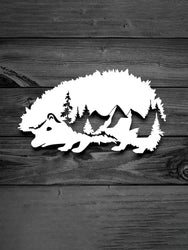 Fun Hedgehog Car Stickers Notebook Stickers Adventure Animals Natural Forest PVC Auto Spare Parts  Decorate Window Vinyl Decals (ONLINE ORDER ONLY)