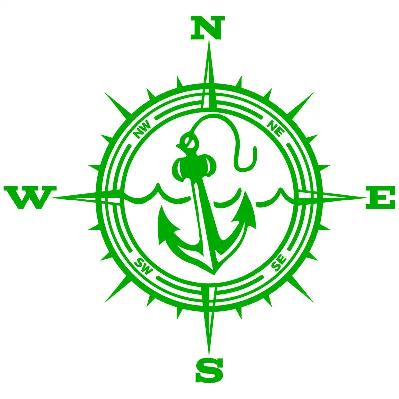 Anchor Car Sticker Adventure Travel Pirate Ship The Compass PVC Laser Stickers Voiture The Window Decoration Vinyl Decal (ONLINE ORDER ONLY)