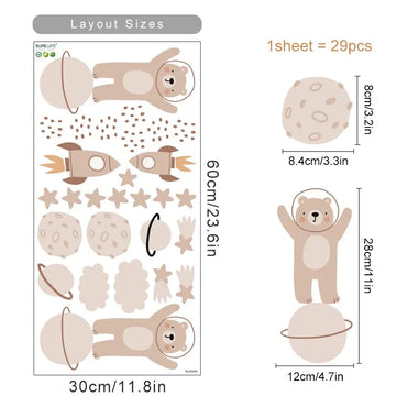 Boho Whale Rainbow Wall Sticker for Nursery Room Decor (Online Order Only)