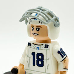 #18 QB Indy Football Player Minifig made using LEGO parts - B3 Customs (Online Order Only)