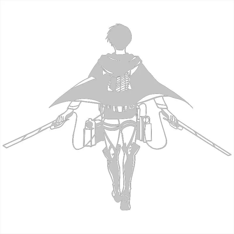 Anime Car Sticker Window Decoration  Laptop Stickers Attack On Titan Levi Style Personality Creative Die Cutting PVC Vinyl Decal (ONLINE ORDER ONLY)