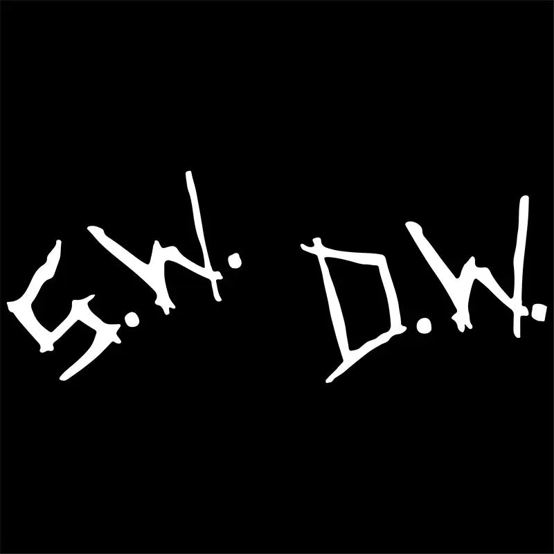 S.W.D.W. Car Stickers Supernatural Sam Winchester Dean Winchester Initials Front And Rear Stop Glass Bumper Trim Vinyl Decals (ONLINE ORDER ONLY)