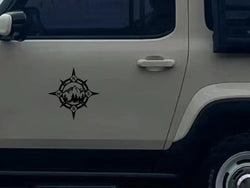 Camping Compass stickers,mountains and woods,Car Stickers, Vinyl Decals - For Cars, Trucks, Walls, Laptops, Windows, Motorcycles (ONLINE ORDER ONLY)