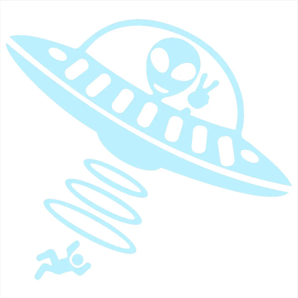 Jeep Car Stickers Decorative Paper Wind Glass Alien Abduction /UFO Ji Fun Creative Reflective Cartoon Waterproof Vinyl Decals (ONLINE ORDER ONLY)